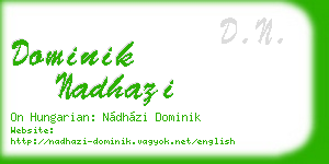 dominik nadhazi business card